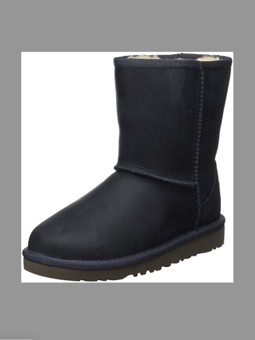 UGG 5 Classic Short Leather Boots Dark Navy